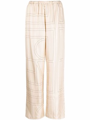 TOTEME pantalon de pyjama en soie - Tons neutres