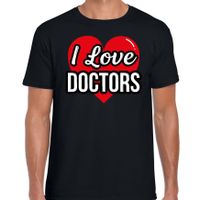 I love doctors verkleed t-shirt zwart voor heren - Outfit verkleed feest