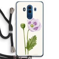 Purple poppy: Huawei Mate 10 Pro Transparant Hoesje met koord