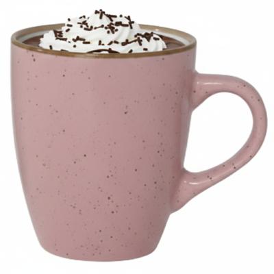 Gerimport Koffie / thee mok Sweets - 1x stuks - roze - 350 ml - keramiek