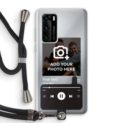 Music Player: Huawei P40 Transparant Hoesje met koord