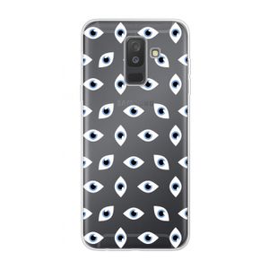 Eyes pattern: Samsung Galaxy A6 Plus (2018) Transparant Hoesje