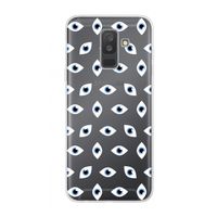 Eyes pattern: Samsung Galaxy A6 Plus (2018) Transparant Hoesje