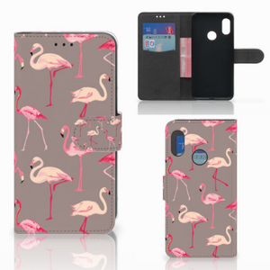 Xiaomi Mi A2 Lite Telefoonhoesje met Pasjes Flamingo