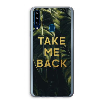 Take me back: Samsung Galaxy A20s Transparant Hoesje