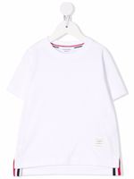 Thom Browne Kids t-shirt en coton à col ras du cou - Blanc