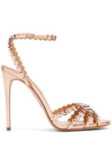 Aquazzura sandales Tequila 105 mm en cuir - Tons neutres