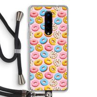 Pink donuts: OnePlus 8 Transparant Hoesje met koord