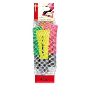 Stabilo neon tekstmarkeerstift, 4st.