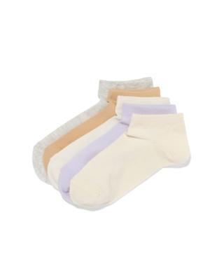 HEMA Dames enkelsokken mesh - 5 paar beige (beige)