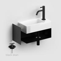 Fonteinset Clou Flush 3 Incl. Toebehoren 20.5x44 cm Mat Zwart Clou