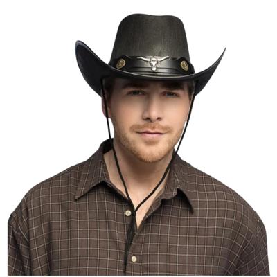 Carnaval Cowboy hoed Wyatt - zwart- volwassenen - Western - themafeest