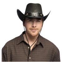 Carnaval Cowboy hoed Wyatt - zwart- volwassenen - Western - themafeest