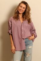 6397 6397 - blouse - OVERSIZED SHIRT NT458RS - RED STRIPE