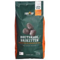 Fire-up houtskool briketten - 1x zak met 5 kilo - BBQ/Barbeque artikelen   - - thumbnail