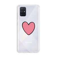 Hartje: Galaxy A71 Transparant Hoesje