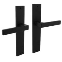 Intersteel deurkruk HERA op schild 245X45 mm blind mat zwart