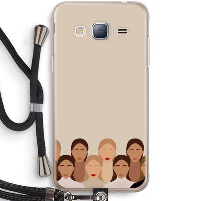 Girls girls girls: Samsung Galaxy J3 (2016) Transparant Hoesje met koord