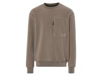 LIVERGY Heren fleece sweater (M, Bruin)