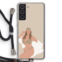 One of a kind: Samsung Galaxy S21 FE Transparant Hoesje met koord