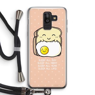 Sleep All Day: Samsung Galaxy J8 (2018) Transparant Hoesje met koord