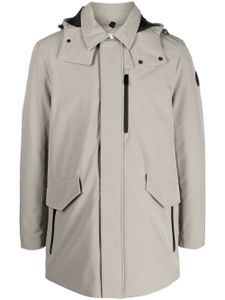 Woolrich trench à patch logo - Gris