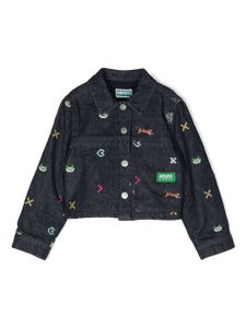 Kenzo Kids veste en jean à broderies - Bleu