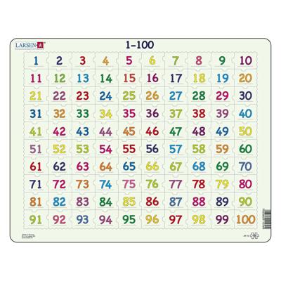 Selecta Larsen legpuzzel leren rekenen getallen 1-100, 100st.