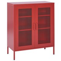 Beliani WAKATIPU - Sideboard-Rood-Staal