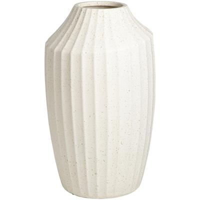 Leen Bakker - Vaas Anna - Off-white - 38xØ22,5 Cm - Polyresin - Crème
