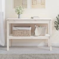 Wandtafel 110x40x75 cm massief grenenhout wit