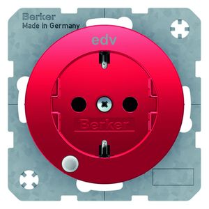 Berker wandcontactdoos randaarde LED controlelamp R1-R3 rood 41102022