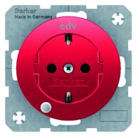 Berker wandcontactdoos randaarde LED controlelamp R1-R3 rood 41102022