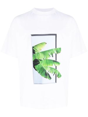 BLUE SKY INN t-shirt à imprimé végétal - Blanc