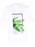 BLUE SKY INN leaf-print cotton T-shirt - Blanc