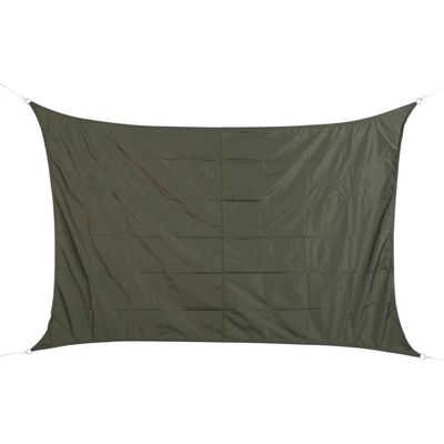 Polyester schaduwdoek/zonnescherm Curacao rechthoekig grijs 2 x 3 meter