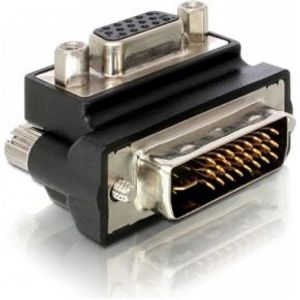 Delock 65172 Adapter VGA female naar DVI 24+5 pin male 90° haaks