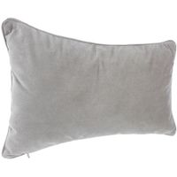 Bank/sierkussens huiskamer Sophia - 30 x 50 cm - Zilvergrijs - polyester - met rits