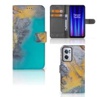 OnePlus Nord CE 2 | Bookcase | Marble Blue Gold