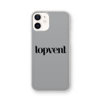 Topvent Grijs Zwart: iPhone 12 Transparant Hoesje