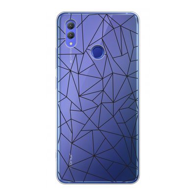 Geometrische lijnen zwart: Honor Note 10 Transparant Hoesje