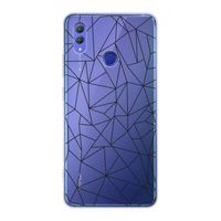Geometrische lijnen zwart: Honor Note 10 Transparant Hoesje