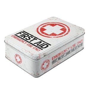 First aid bewaarblik plat 23 cm   -