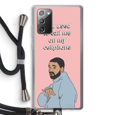 Hotline bling: Samsung Galaxy Note 20 / Note 20 5G Transparant Hoesje met koord