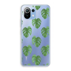 Monstera leaves: Xiaomi Mi 11 Lite Transparant Hoesje