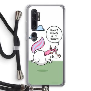 Unicorn: Xiaomi Mi Note 10 Pro Transparant Hoesje met koord