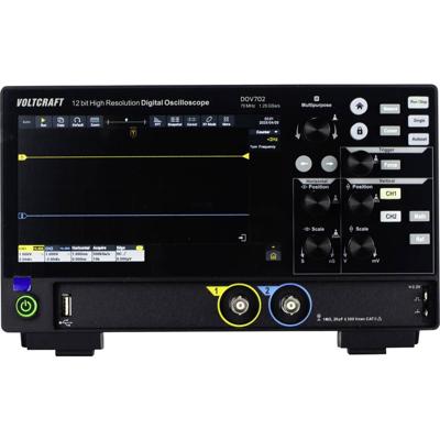 VOLTCRAFT DOV702 Digitale oscilloscoop 70 MHz 2-kanaals 1.25 GSa/s 50 Mpts 12 Bit Digitaal geheugen (DSO) 1 stuk(s)