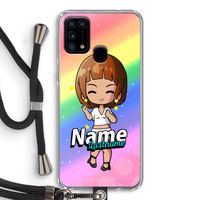 Chibi Maker vrouw: Samsung Galaxy M31 Transparant Hoesje met koord