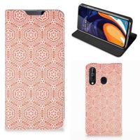 Samsung Galaxy A60 | Hoesje met Magneet | Pattern Orange