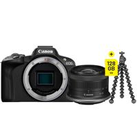 Canon EOS R50 zwart + RF-S 18-45mm IS STM + Joby Gorillapod + Peter Hadley SDXC 128GB